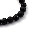 Men's Natural Howlite & Lava Rock Stretch Beaded Bracelets Sets BJEW-JB05429-7