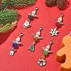 Christmas Theme Angel Alloy Enamel Pendant Decoration HJEW-TA00026-2