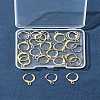 12Pcs 3 Colors Rack Plating Brass Hoop Earring Settings KK-FS0001-45-9