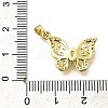 Rack Plating Brass Micro Pave Clear Cubic Zirconia Pendants KK-M309-16G-05-3