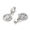 304 Stainless Steel Rhinestone Dangle Earrings EJEW-L283-045P-2