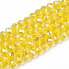 Electroplate Glass Beads Strands EGLA-A034-T6mm-B20-1