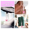 4Pcs October Breast Cancer Pink Awareness Ribbon Alloy Enamel Pendant Decoration HJEW-YW00081-01-6