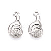 304 Stainless Steel Snail Pendants STAS-T069-03P-1