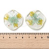 Inner Dried Flower Transparent Resin Pendants LS-RESI-A043-04C-3