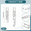 10Pcs Brass Pave Clear Cubic Zirconia Watch Band Clasps KK-BC0013-67S-2