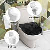 2Pcs 2 Styles Polyester/Velet Toilet Lid Dust Cover AJEW-CN0003-19-4