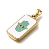 304 Stainless Steel Enamel Pendants LS-STAS-B087-06G-01-2