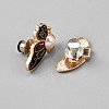 Butterfly Shape Alloy Enamel Adjustable Jean Button Pins FIND-WH0609-77KCG-08-2