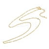Rack Plating Brass Dapped Chain Necklaces for Women LS-NJEW-H049-04G-4