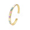 Footprint Enamel Cuff Bangle BJEW-S141-012-5