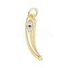 Brass Micro Pave Clear Cubic Zirconia Pendants KK-G522-12G-1