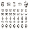 150pcs 5 styles Tibetan Style Zinc Alloy European Large Hole Beads FIND-PH0023-70-1