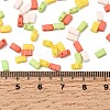 4 Colors Christmas 2-Hole Baking Paint Glass Seed Beads SEED-X0058-08-3