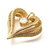 Brass Micro Pave Cubic Zirconia Pendants KK-B128-07G-2