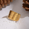 304 Stainless Steel Cuff Open Rings for Women RV6206-3