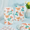 24Pcs Butterfly Printed Kraft Paper Food Storage Bags ABAG-SP0001-45-3