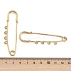 Ion Plating(IP) 304 Stainless Steel Safety Pins Brooch Findings STAS-K252-05B-G-3
