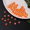 Transparent Dark Orange Acrylic Beads TACR-YW0001-08E-7