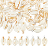 Beebeecraft 48Pcs 2 Colors Natural Cowrie Shell Pendants FIND-BBC0003-14-1