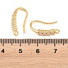 Brass Rhinestone Earring Hooks KK-C261-01D-G-3