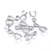 Platinum Brass Ice Pick Pinch Bails X-KK16-3