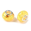 Transparent Resin Rondelle European Beads RESI-S023-25-2
