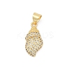 Brass Micro Pave Cubic Zirconia Pendants KK-D317-095G-1
