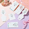120Pcs 4 Styles Colorful Feather Printed Cardboard Paper Jewelry Display Cards for Earrings Necklaces Bracelets CDIS-YW0001-13-2