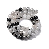 Natural Tourmalinated Quartz Beads Strands G-P336-02A-8mm-7