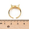Brass Micro Pave Clear Cubic Zirconia Cuff Rings for Women RJEW-D307-01G-C-3