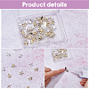 64Pcs 8 Styles Starfish Alloy Rhinestone Cabochon MRMJ-FH0001-40-4
