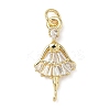 Brass Micro Pave Cubic Zirconia Pendants ZIRC-I356-08G-02-1