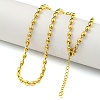 PVD Vacuum Plating 304 Stainless Steel Oval Link Chain Necklaces NJEW-P315-04G-1