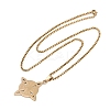201 Stainless Steel Trinity Knot Pendant Necklaces for Men Women LS-NJEW-K283-36G-2