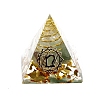 Chakra Theme Orgonite Pyramid Resin Energy Generators DJEW-PW0012-021A-1