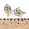 Knot Shape Brass Micro Pave Cubic Zirconia Cup Peg Bails KK-C041-04A-G-3