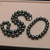 Shell Pearl Round Beaded Necklaces & Bracelets Sets for Women WG18377-01-1