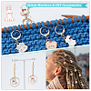 Alloy Enamel Rabbit & Bear Pendant Locking Stitch Markers HJEW-AB00079-4
