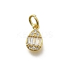 Brass Micro Pave Cubic Zirconia Charms KK-P295-33G-1