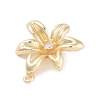 Brass Pave Clear Cubic Zirconia Pendants KK-Z061-13G-01-2
