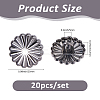 20Pcs 1-Hole Zinc Alloy Shank Buttons FIND-FH0012-17B-2