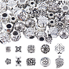 60Pcs 10 Styles Tibetan Style Alloy European Beads FIND-SC0008-88-1