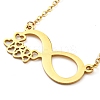 304 Stainless Steel Heart Infinity Pendant Necklaces for Women LS-NJEW-A012-02G-1