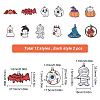 24 Pcs 12 Styles Halloween Theme Alloy Enamel Pendants ENAM-SC0001-93-2