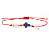 Plastic Imitation Pearl Charm Bracelets GR7958-6-1