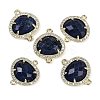 Dyed Natural Lapis Lazuli Faceted Oval Links G-B126-01G-12-1