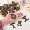 Alphabet Resin Rhinestone Patches DIY-TAC0005-45H-15