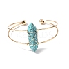 Women's Synthetic Cuff Bangles BJEW-L719-01G-05-4