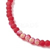 7Pcs 7 Styles Faceted Frosted Glass Beaded Stretch Bracelets for Women BJEW-JB10187-4